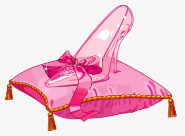 Transparent Pink Pillow Clipart - Cinderella Shoes Vector, HD Png Download, Free Download