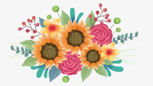 Pintado A Mano Flor Planta Fresco Png Y Psd - Flower Cartoon, Transparent Png, Free Download