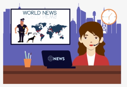 News Presenter Png - Cartoon News Anchor Png, Transparent Png, Free Download