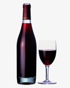Wine Clipart Png - Wine Bottle And Glass Png, Transparent Png, Free Download