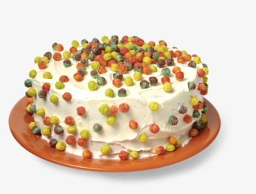 Fruity Crunch Cake With Trix Or Fruity Pebbles - Fruit Cake, HD Png Download, Free Download