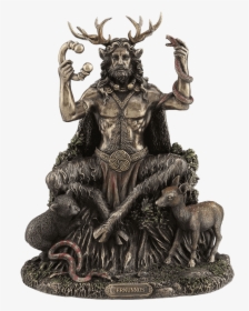 Celtic God Cernunnos Sitting Statue - Cernunnos Statue, HD Png Download, Free Download