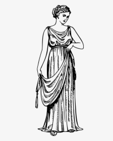 Clip Art Chiton Clothes - Female Ancient Greek Clothing, HD Png Download, Free Download
