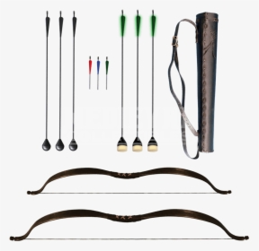 Ready For Battle Bow With Arrows And Quiver - Medieval Bow And Arrow Hunting, HD Png Download, Free Download