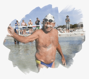 Older Man At Rottnest Channel Swim - Vacation, HD Png Download, Free Download