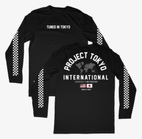 Black Long Sleeve Shirt Front And Back, HD Png Download, Free Download