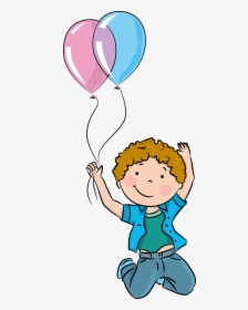Imagenes De Niños Jugando Con Globos , Png Download - Children With Balloon Png, Transparent Png, Free Download
