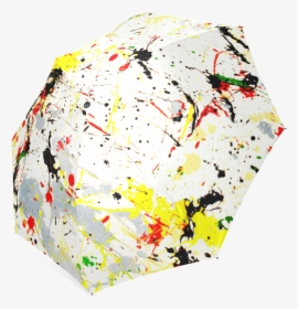Yellow & Black Paint Splatter Foldable Umbrella - Illustration, HD Png Download, Free Download