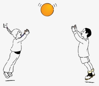 Playing Ball Line Drawing Svg Clip Arts - Throwing A Ball To Someone, HD Png Download, Free Download