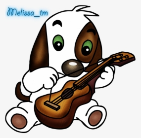 Cute Clipart Guitar - Cartoon Dog With Guitar, HD Png Download, Free Download