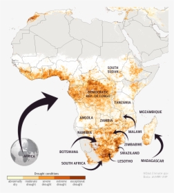 Drought Of Africa Map, HD Png Download, Free Download