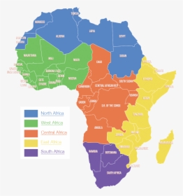 Africa Map And Regions, HD Png Download, Free Download