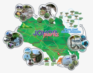 Johor At The Tip Of Peninsular Malaysia Have Several - Peta Taman Negara Johor, HD Png Download, Free Download