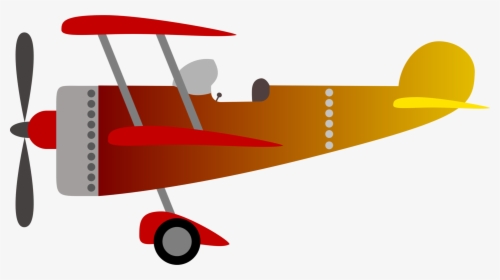 Propeller Driven Aircraft,angle,biplane - Clip Art Biplane, HD Png Download, Free Download