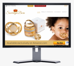 Sovereign Born Baby Pacifiers, Website By Webdesigner - Computer Monitor, HD Png Download, Free Download