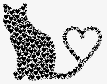 Cat Tail Desktop Wallpaper Clip Art - Cat Heart Png, Transparent Png, Free Download