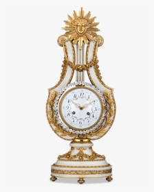Marble And Ormolu French Lyre Clock - Quartz Clock, HD Png Download, Free Download