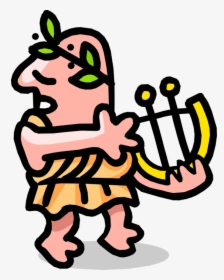 Vector Illustration Of Caesar Plays His Lyre Musical - Vector Graphics, HD Png Download, Free Download