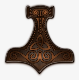 Thors Hammer Pendant Wood 0 Vector Graphics By Kristrún - Cross, HD Png Download, Free Download