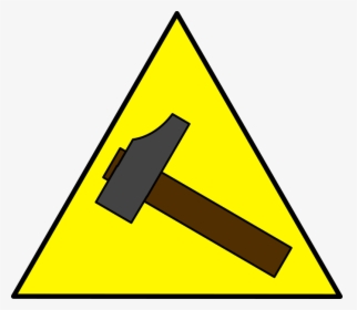 Free Vector Hammer Sign Clip Art - Triangle Meme Template, HD Png Download, Free Download