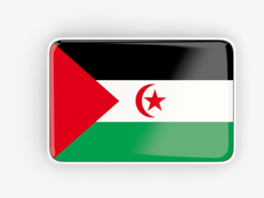 Rectangular Icon With Frame - Western Sahara Flag, HD Png Download, Free Download