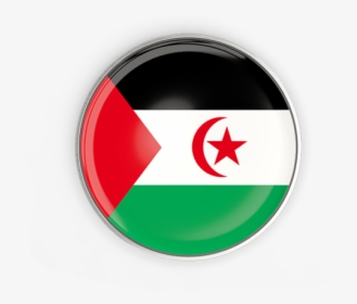 Round Button With Metal Frame - Palestine Flag Logo Png, Transparent Png, Free Download