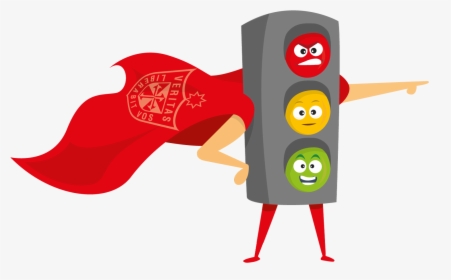 Cartoon Picture Of Traffic Light , Png Download - Donut With A Cape, Transparent Png, Free Download
