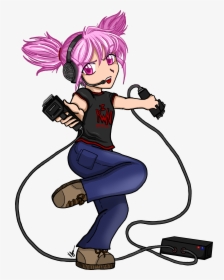 Anime Gamer Girl , Png Download - Gaming Anime Gamer Girl, Transparent Png, Free Download
