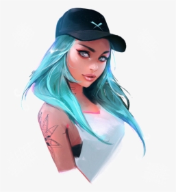 #girl #cartoon #drawing #colour #game #chick #cool - Ross Tran, HD Png Download, Free Download
