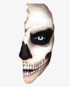 #skull #maquillage #makeup #calavera #halloween - Monster Face Picsart Png, Transparent Png, Free Download