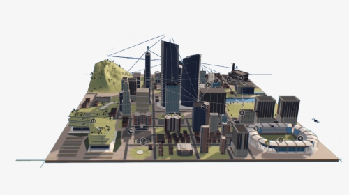 Intel 5g Technology Powering The Cities Of The Future - Motherboard City, HD Png Download, Free Download