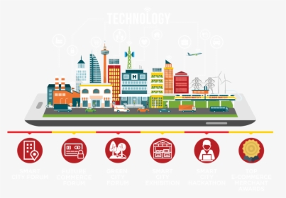 Smart City Technology Png, Transparent Png, Free Download