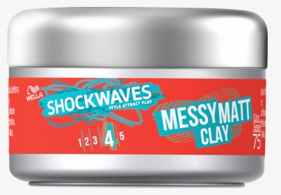 Messy Matt Clay 75 Ml - Wella Shockwaves Messy Matt Clay, HD Png Download, Free Download