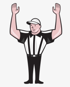 Football Touchdown Ref Download - Football Referee Cartoon, HD Png Download, Free Download
