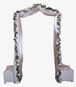 White Wedding Arch Hire With Flowers - Wedding Arch Transparent Background, HD Png Download, Free Download