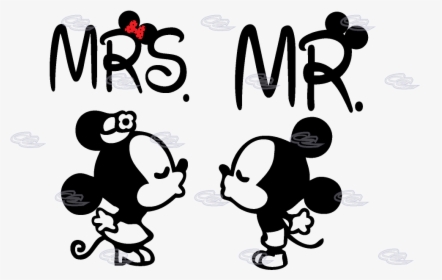 Disney Mr Mrs Matching Couple Shirts With Mickey Minnie - Mickey Mouse Y Minnie Png, Transparent Png, Free Download