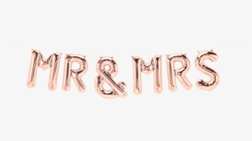 Picture Of Foil Balloons Kit Mr & Mrs Rose Gold - Mr And Mrs Balloons Transparent, HD Png Download, Free Download