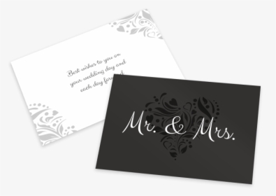 Mr & Mrs Card Template Preview - Calligraphy, HD Png Download, Free Download