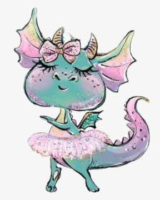 #watercolor #dragon #ballerina #ballet #tutu #dance, HD Png Download, Free Download