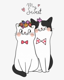 #kiities #kitty #cat #cats #love #valentinesday #iloveyou - Cats Happy Valentines Day 2019, HD Png Download, Free Download