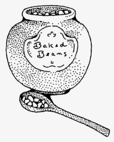 Baked Beans - Baked Beans Clipart Black And White, HD Png Download, Free Download