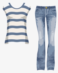 Clip Art Adobe Illustrator Women Transprent - Jeans In Illustrator, HD Png Download, Free Download