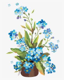 Image Black And White Library Forget Me Not Flowers - Forget Me Not Watercolor, HD Png Download, Free Download