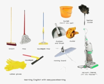 Cleaning Tools With Names, HD Png Download, Free Download