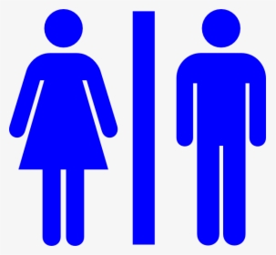 Dark Blue Restroom Svg Clip Arts - Unisex Bathroom Sign, HD Png Download, Free Download