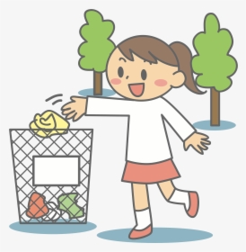 Litter Into Bin - Littering Clipart, HD Png Download, Free Download