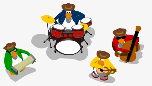 Penguin Band Music Jam - Club Penguin Penguin Band, HD Png Download, Free Download