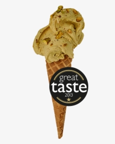Pistachio Ice Cream In Cone Png, Transparent Png, Free Download