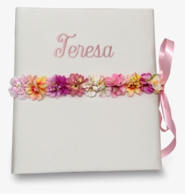 Flower Garland In Silk Personalized Baby Memory Book - Chrysanths, HD Png Download, Free Download