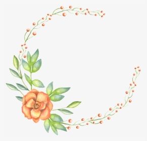 Hand-painted A Flower Flower And Flower Garland Flowers - Transparent Background Floral Border Png, Png Download, Free Download